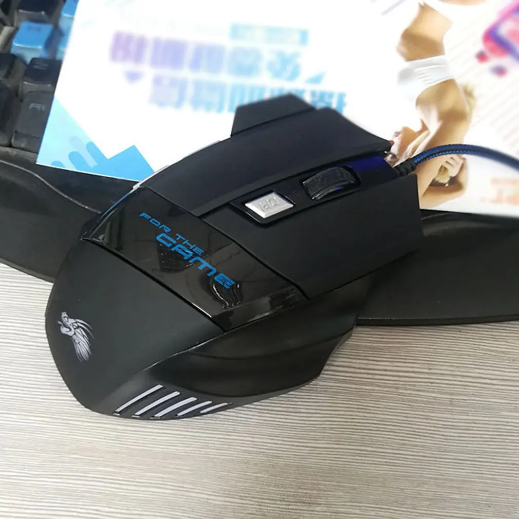 USB 6 кнопок игровая мышь 5000 dpi светодиодный оптический USB Проводная геймерская мышь 7 кнопок геймерские Компьютерные Мыши для ноутбуков