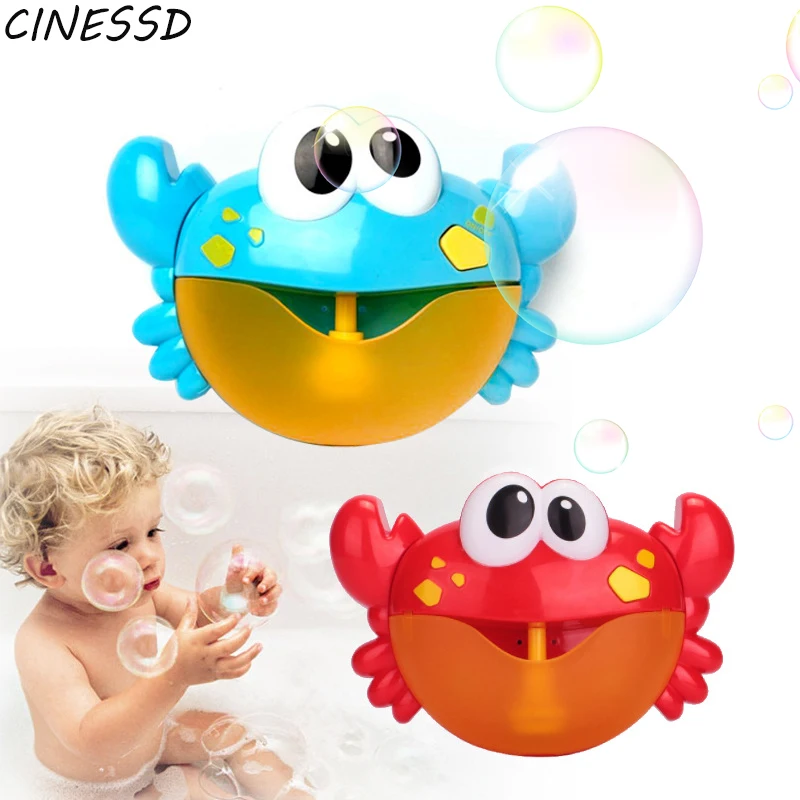 

Bubble Crab Bath Toy Bubble Machine Crabs Frog Water ToyA Music Bathtub Soap Automatic Bubble Maker Bathroom For Baby Kids