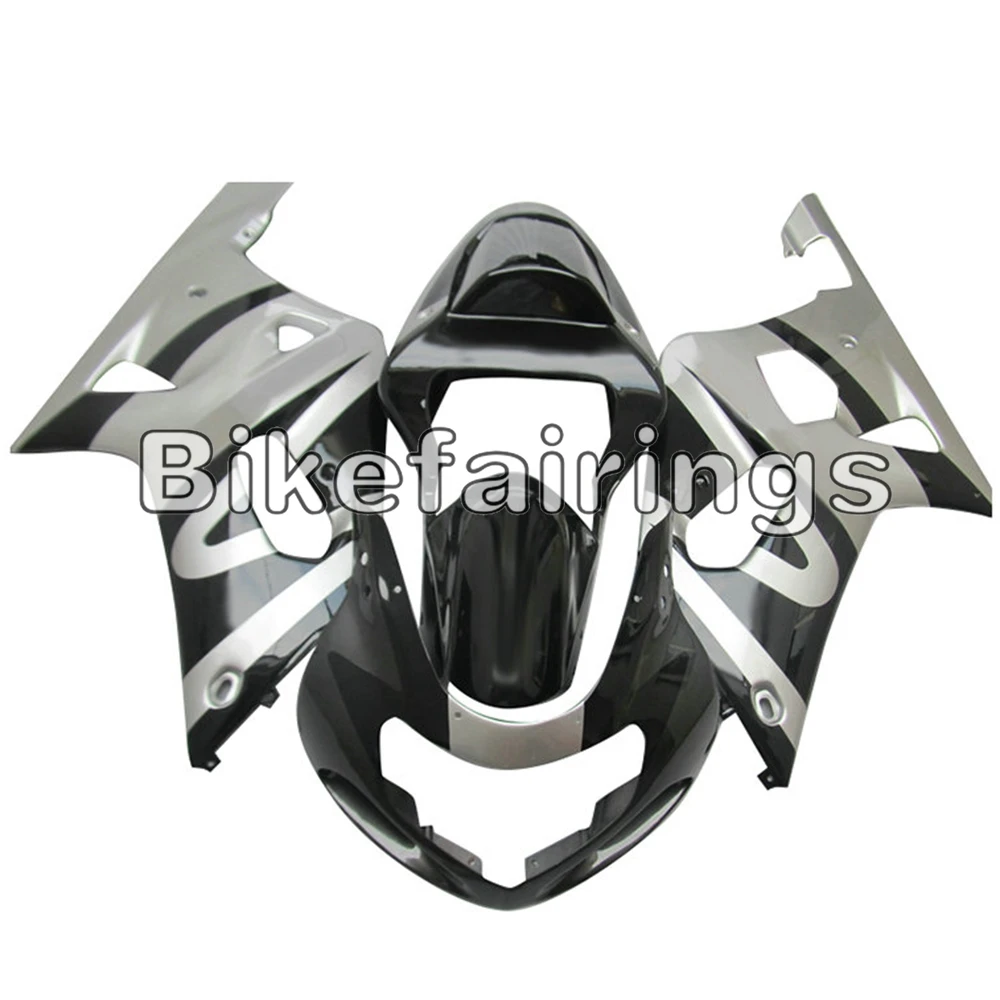 Gloss Silver Black Motorcycle Full Fairings For Suzuki GSX-R600 GSXR750 K1 2000 2001 2002 2003 ABS Plastic Injection Bodywork | Автомобили