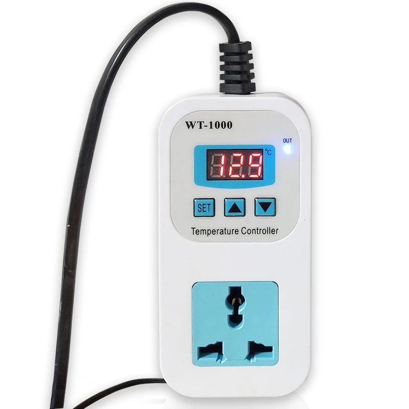 

Eu Plug,Wt-1000 Intelligent Electronic Thermostat Socket Adjustable Temperature Automatic Controller Refrigerator Thermostat Swi