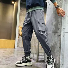 3 цвета, мужские хип-хоп брюки-карго с ремнем, Лоскутные Комбинезоны, уличная одежда, мужские штаны для бега, модные, размера плюс M-4XL