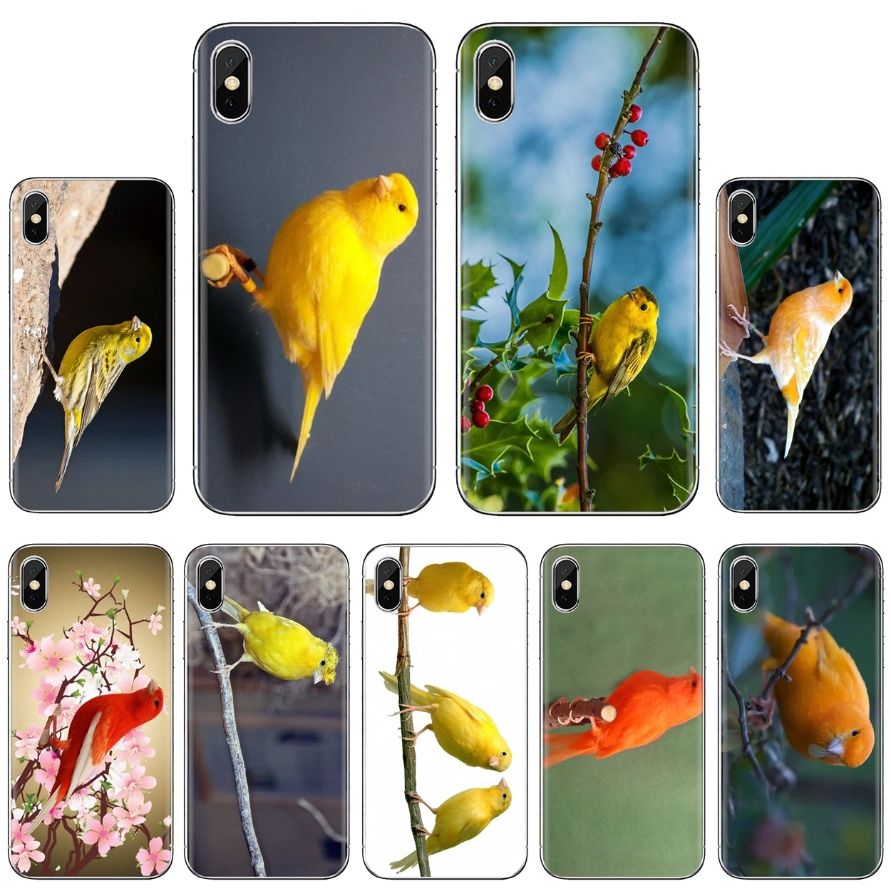 Mozaika żółte rodzaje ptaków kanaryjskich do Samsung Galaxy A10 A30 A40 A50  A60 A70 S6 aktywna uwaga 10 Plus krawędź M30 miękki futerał na telefon|Obudowa  telefonu| - AliExpress