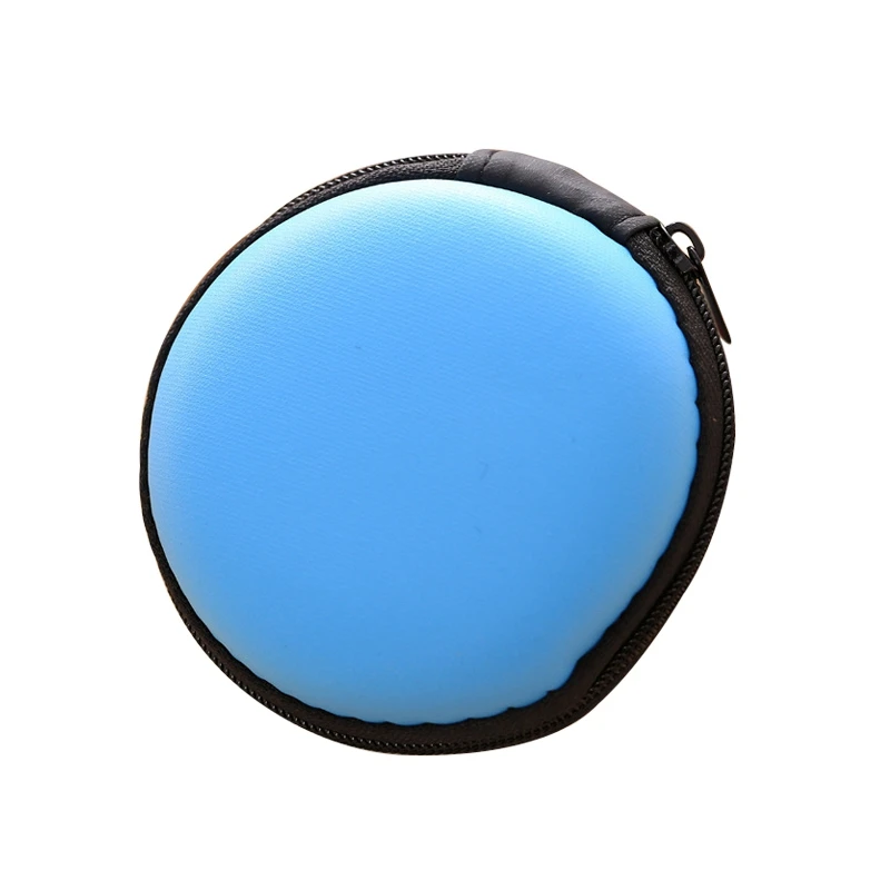 Blue Мини Кошелек для монет овальная сумка с крючком дорожная сумка для хранения креативная сумка для хранения гарнитуры кошелек сумка для девочек Подарки - Цвет: Blue