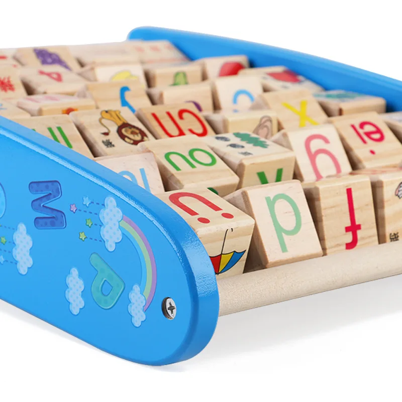 

Wooden CHILDREN'S Toy Multi-functional Turning Plate xue xi jia Pinyin with Numbers Fruit Animal Turning Plate Cognitive