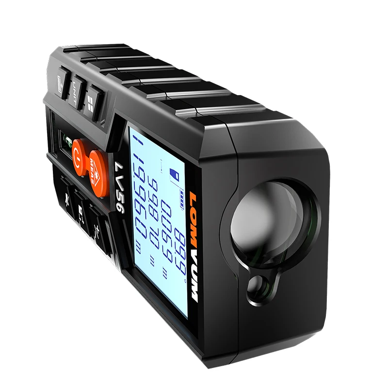 LOMVUM LV56 Handheld Laser Rangefinder Black Laser Distance Meter Digital Tape 40m 50m 120m 2 Bubbles Leveling LOMVUM LV56 Handheld Laser Rangefinder Black Laser Distance Meter Digital Tape 40m 50m 120m 2 Bubbles Leveling