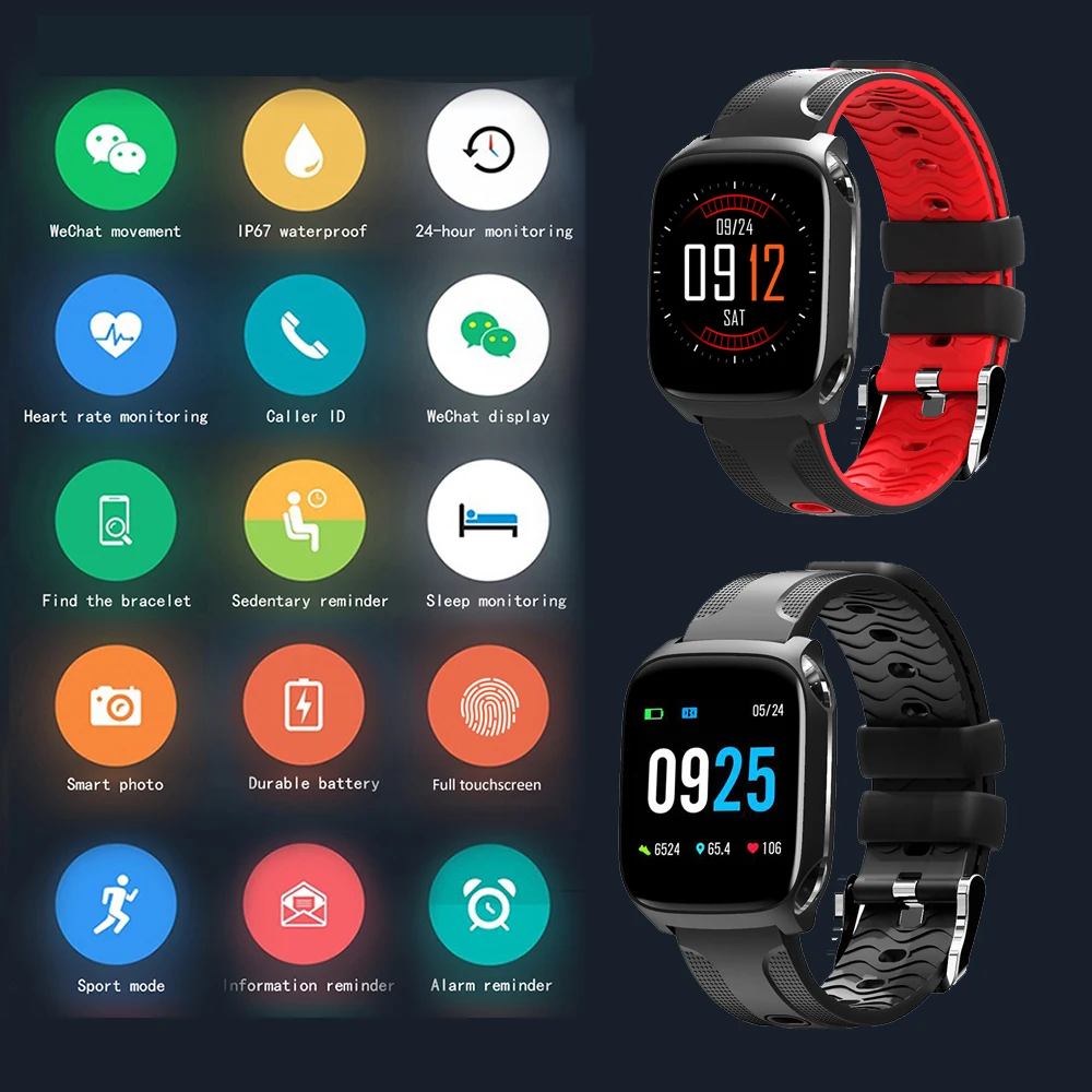 IP67 Sport Pedometers waterproof smart watch TF9 Men sport smartwatch