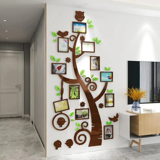 Stickers Walls Decoration Tree Adhesive  3d Acrylic Tree Wall Stickers  Tree - Tree - Aliexpress