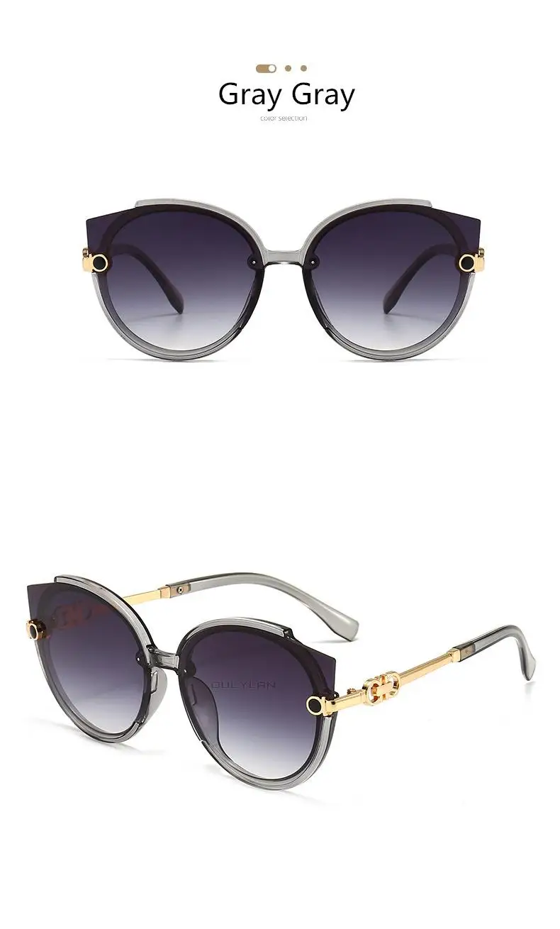 Oulylan Women Round Sunglasses 2022 Luxury Brand Designer y2k Sun Glasses Men Vintage Eyelasses Black Shades UV400 Female round sunglasses