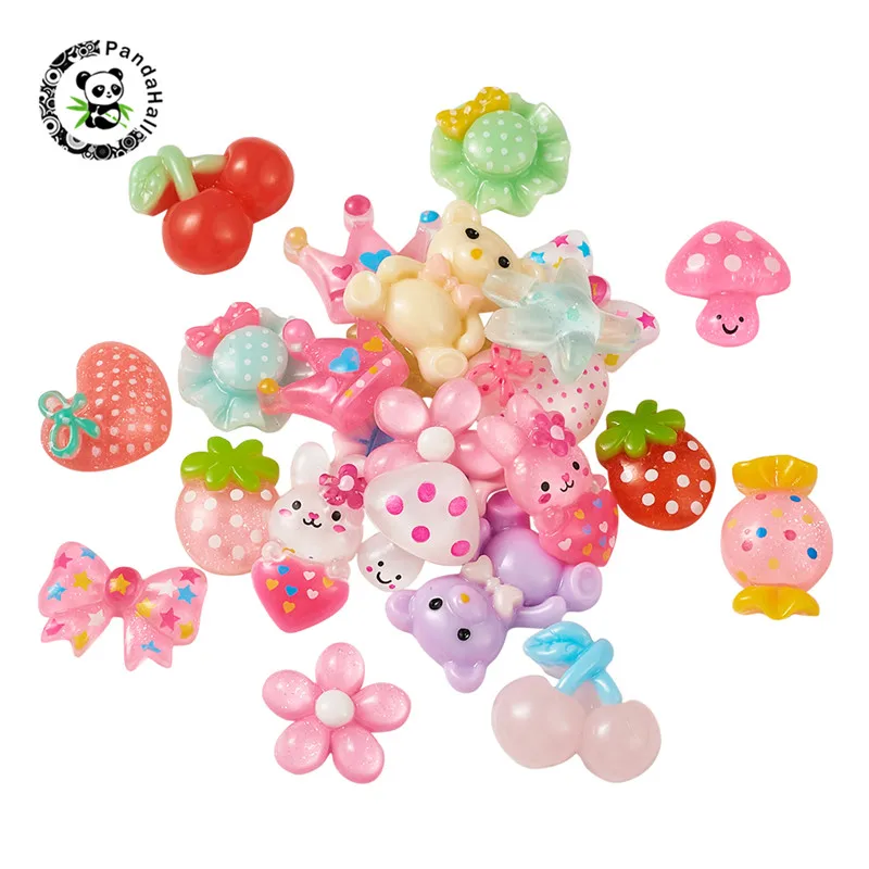 

pandahall 1 Set Resin Cabochons for Jewelry Findings DIY Accessories Decoration Crafts Mixed Shapes Mixed Color 15.6x19.8x7mm