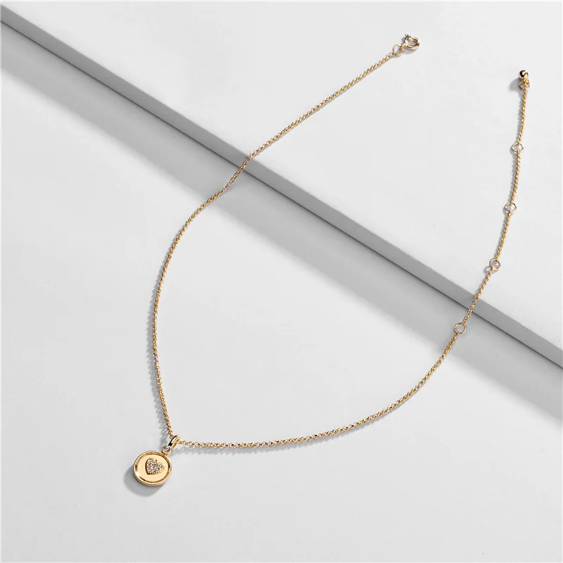 Joolim высокого класса золотой цвет круглый эмаль Луна Звезда подвеска в виде подковы ожерелье Decliated модное ожерелье - Окраска металла: heart