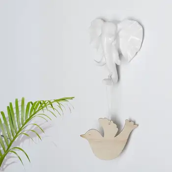 

Animal Head Elephant Shape Rack Coat Clothes Hanging Vinyl Hook Wall Decorative Keys Hangers Home 6 Catty Load Bearing Weight