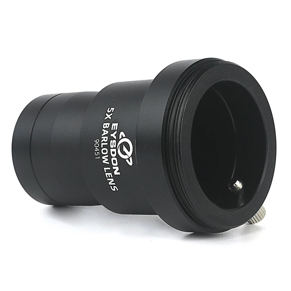 EYSDON 5X 바로우 렌즈 1.25 인치 금속 완전 코팅 초점 거리 익스텐더, M42 카메라 T2 T 링 어댑터, 망원경 사진