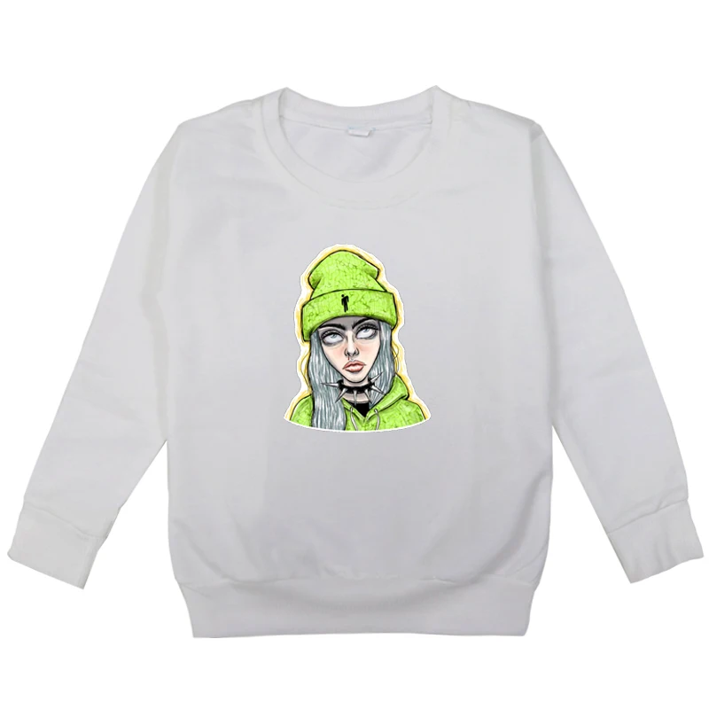 kids hoodies 13 Billie Eilish/футболки для детей; осенне-зимняя одежда с капюшоном; Детские свитшоты; длинный костюм с рукавами для маленьких девочек; толстовки с капюшоном для девочек; - Цвет: kids hoodies 13