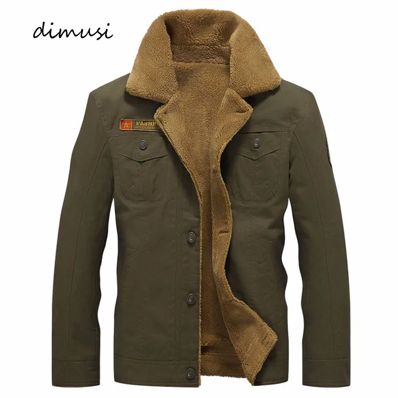 Billige DIMUSI Winter Jacke Herren Militär Fleece Warme jacken Männlichen Pelz Kragen Mäntel Armee Taktische Jacke Jaqueta Masculina 5XL, PA061
