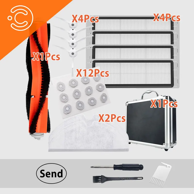 

27PCS Robot Vacuum Cleaner HEPA Filter Accessories for roborock S50 S51 S6 Vacuum Cleaner Filter Parts