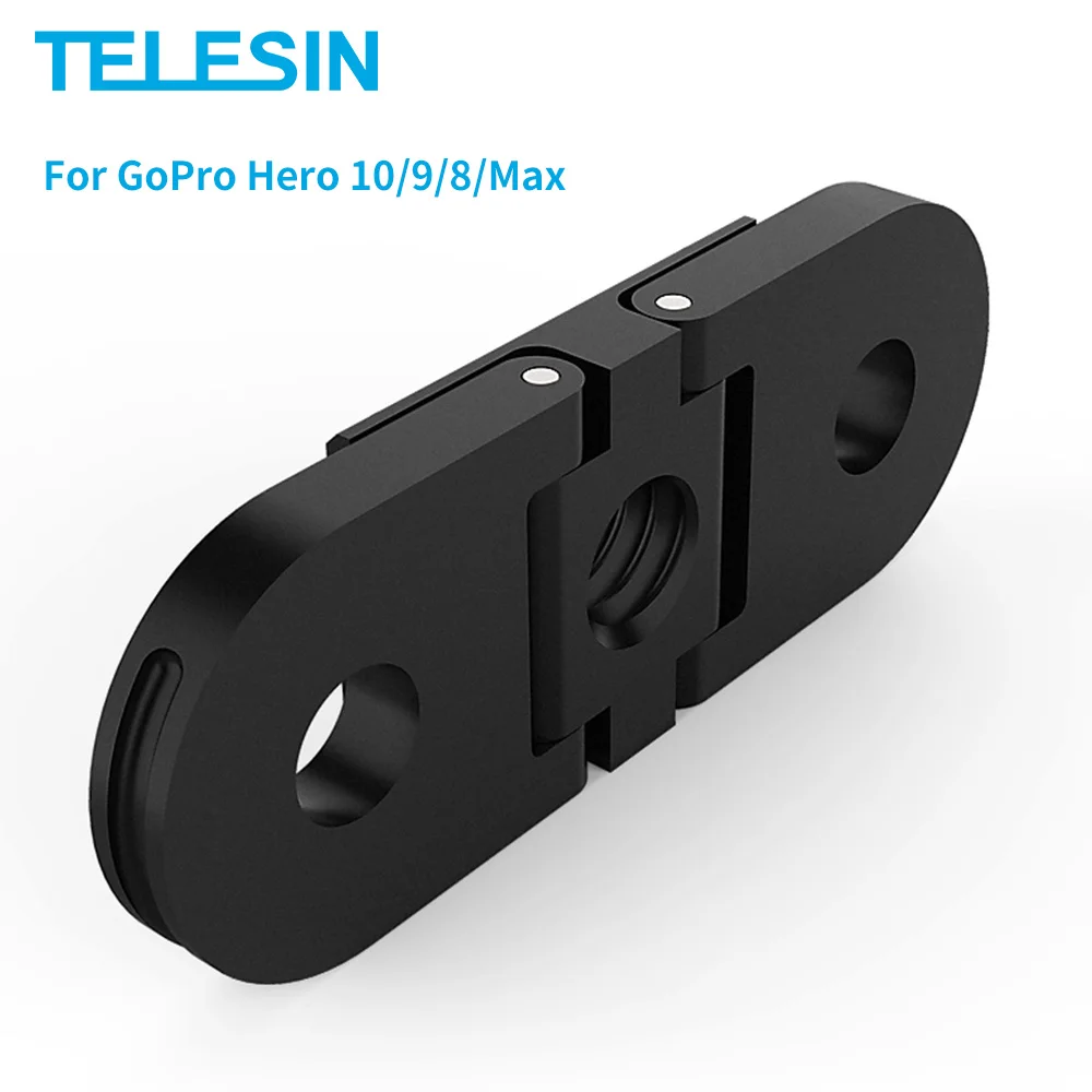 TELESIN Tripod Mount Adapter For GoPro Hero 10 9 Hero 8 GoPro Max Mount