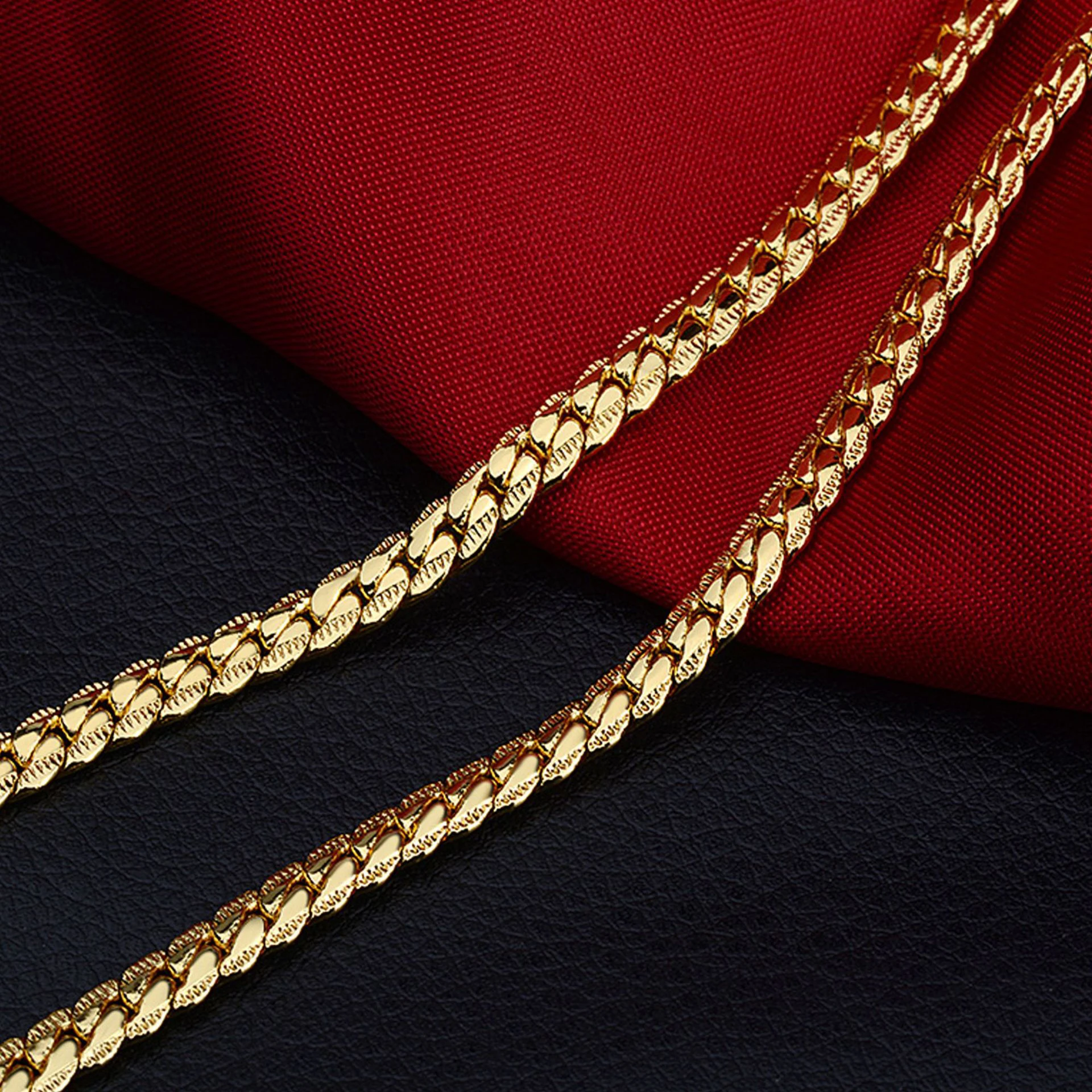 5mm Mens Chains Necklaces Gold Silver 