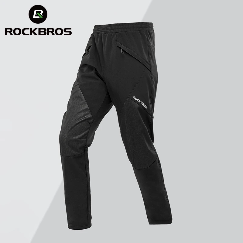 ROCKBROS invierno ciclismo pantalones de lana térmica larga bicicleta pantalones calientes bicicleta pantalón 3XL 4XL transpirable pantalones para andar en bicicleta MTB las mujeres de los hombres|Pantalones de ciclismo| - AliExpress