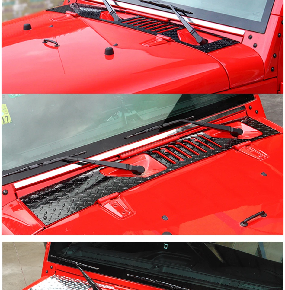 Наклейка на крышку двигателя для Jeep Wrangler JK 2007- Автомобильный капот вентиляционные отверстия решетка Накладка наклейка для Jeep Wrangler