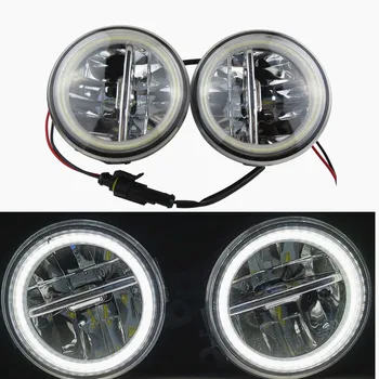 

2x Angel Eyes Fog Lamp Assembly Super Bright Fog Light LED Bulb For Nissan X-Trail (T31) 2007-2013 For Nissan Juke F15 Hatchback