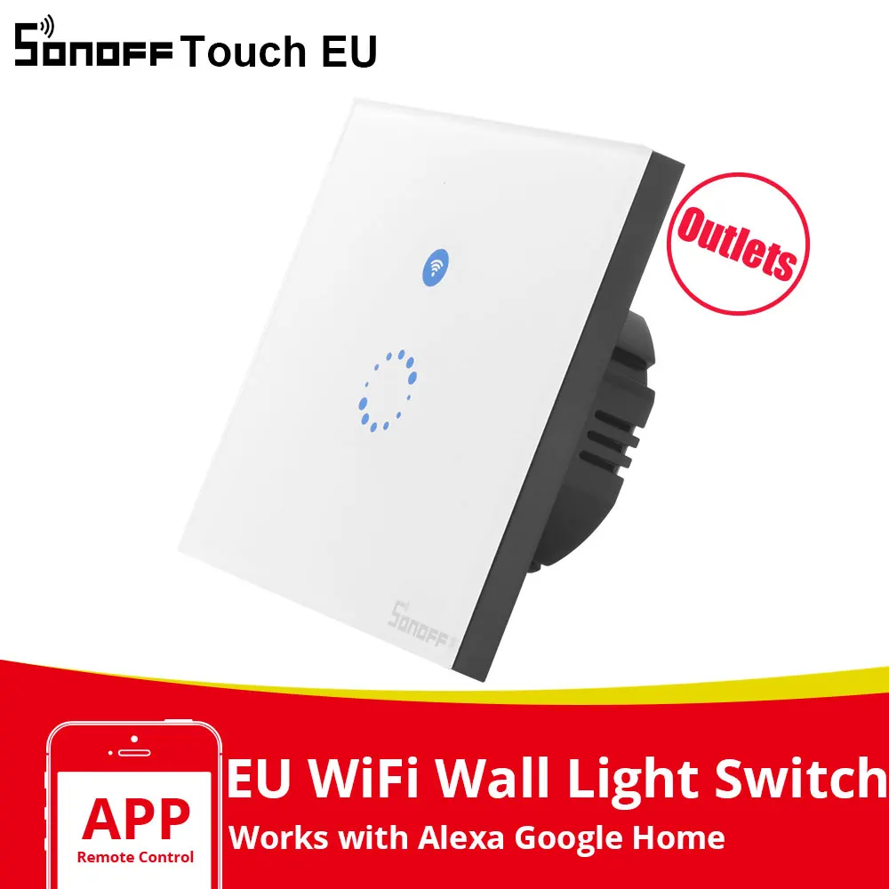 Itead SONOFF розетка сенсорный настенный светильник ЕС таймер контроллер WiFi