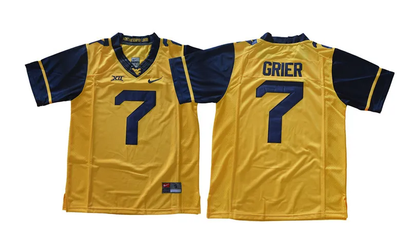 1 Мужская Западная Виргиния Альпинисты Will Grier 7 свитер для колледжа - Цвет: 1
