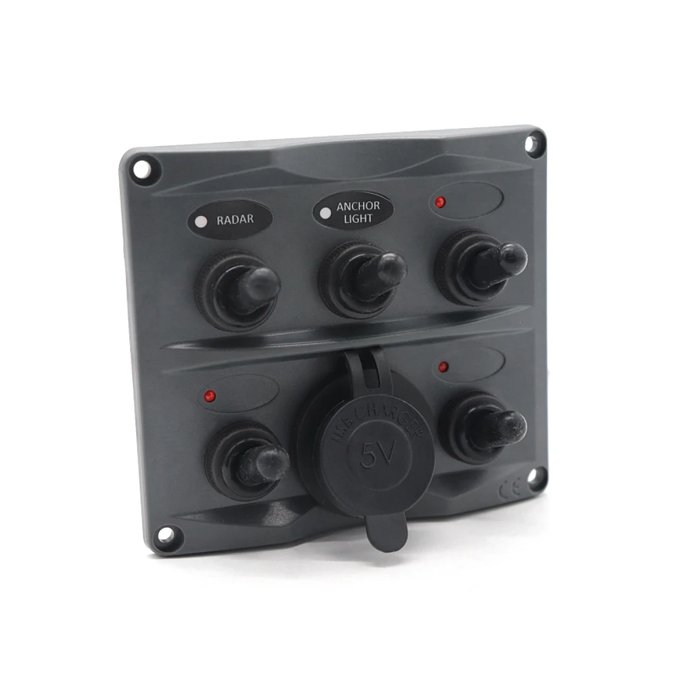 IZTOSS морской 12 V-24 V DC 5 банды Автомобиля Морской лодки цепи RV светодиодный тумблер кулисный переключатель панель