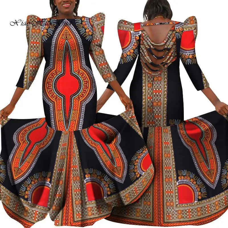 Новинка 2020 технические африканские платья для женщин брендовая одежда на заказ