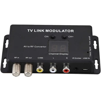 

TM70 AV To RF Receiver UHF Home Electronic Infrared Return TV Link Modulator Adjustable Audio Video Plastic Professional Mini