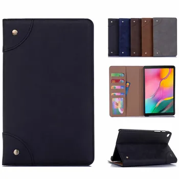 

2019 New For Samsung Galaxy Tab A 8.0 2019 Case Retro Book PU Leather Cover Flip Wallet Card Slot Stand Case for SM-T290 T295
