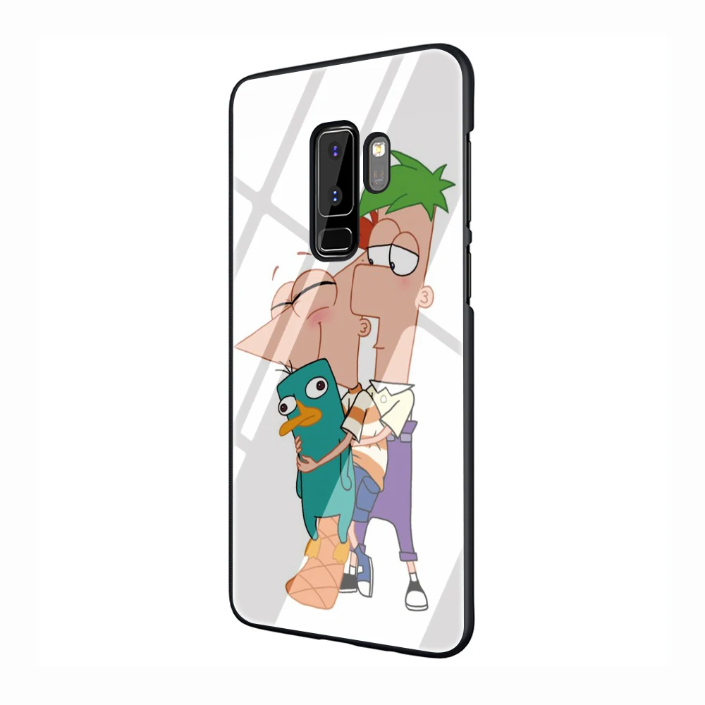 EWAU Phineas and Ferb/Стекло чехол для телефона для samsung Galaxy S7 8 9 10Plus Note8 9 A10 20 30 40 50 60 70