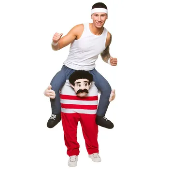 

Woman Men Party Uncle Ride on Me Magic Pants Walking Mascot Christmas Halloween Cosplay Costume Animal Carry Back Fake Legs