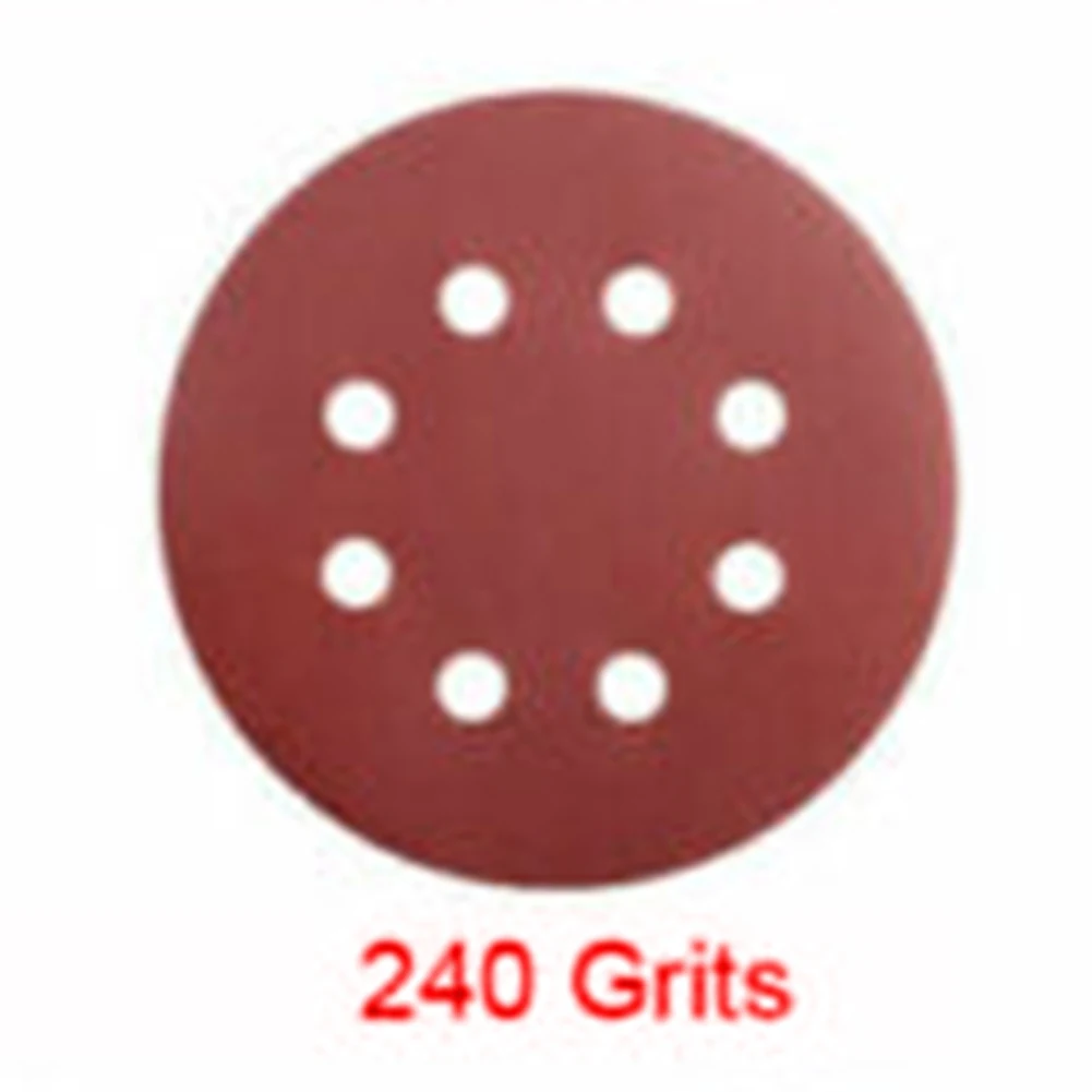 

10PCS 5inch 8 Holes Grinding Disc Pad Hook And Ring Pad 60-2000 Coarse Sandpaper For High-speed Sanding And Heavy-duty Removal