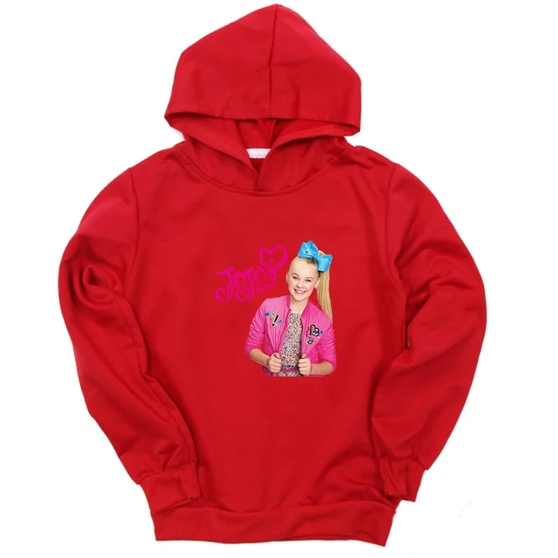 Модная повседневная детская толстовка Jojo Siwa из хлопка с принтом для мальчиков и девочек; Детский свитер; пуловер; спортивная одежда для подростков; топы для детей; подарок