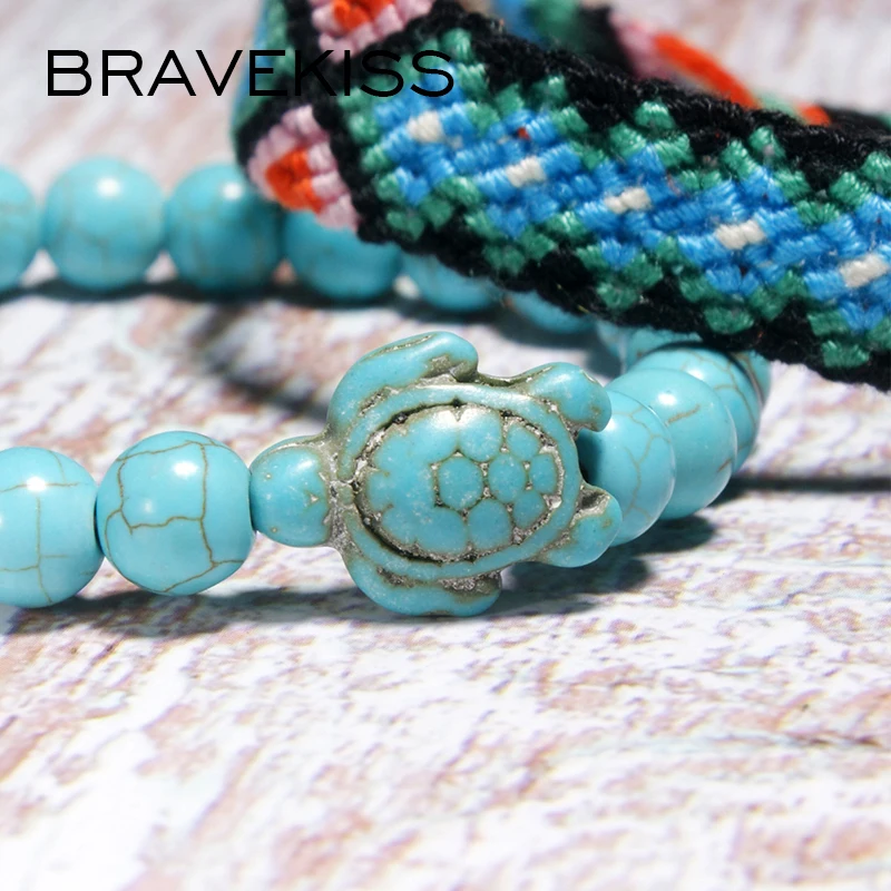 Bravekiss 22 Colors Ocean Turtle Vsco Shell Joyas Bracelets Set