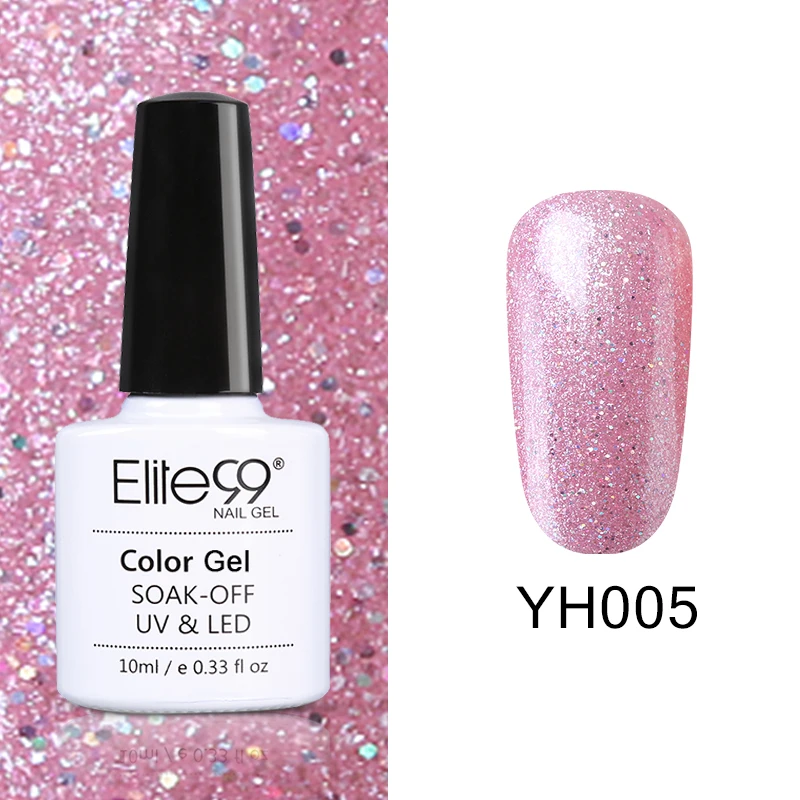 Elite99 Vernis Полупостоянный 10 мл Светодиодный УФ-гель замачиваемый пурпурный цвет светодиодный лак для ногтей нужна лампа отверждения Гель-лак - Цвет: YH005