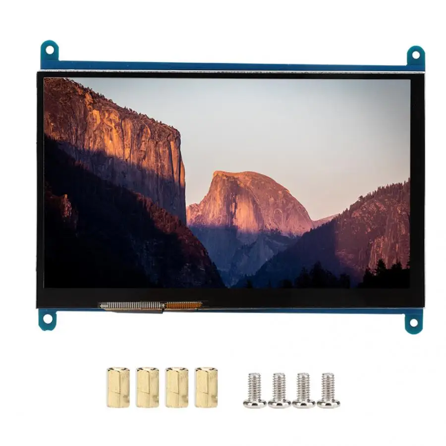 7 дюймов ЖК-дисплей HDMI Экран дисплея 1024x600 со сверхвысоким разрешением Ultra HD, Экран дисплея емкостный Сенсорный экран для Raspberry Pi