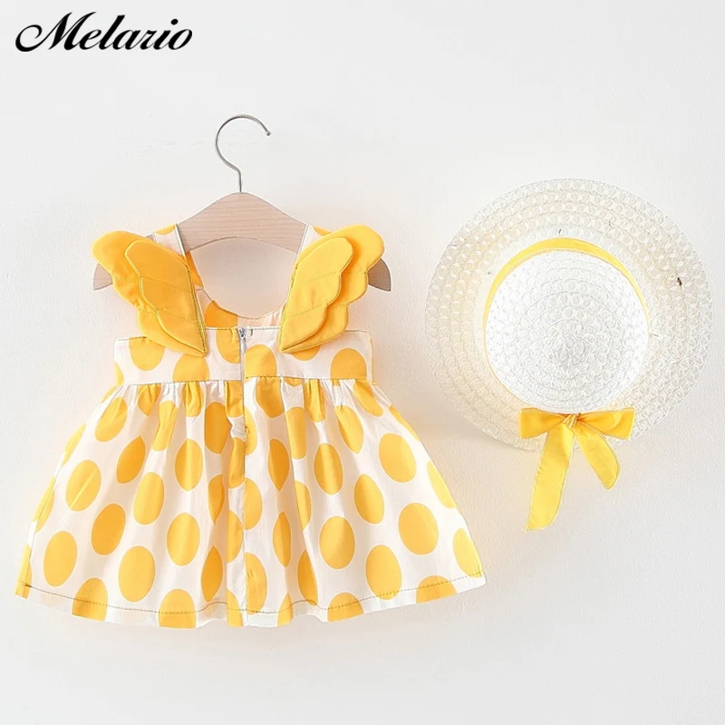 AY085Yellow Melario / платья для малышей г. Новая весенне-осенняя одежда для маленьких девочек праздничное платье с принтом для девочек костюм « платье принцессы» платье для новорожденных - Цвет: AY085Yellow