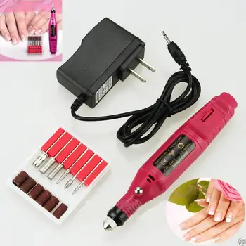 

1Set Professional Electric Nail Drill Machine Kit EU Plug Manicure Machine Pedicure 6 Bits Sanding Buffer Nail File Nail Art Pen