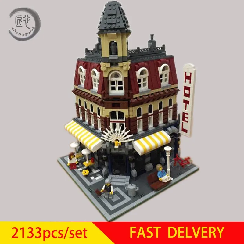 

New series Town Cafe Corner Model Building Blocks Bricks fit 10812 Educational Toy Model Birthday Gift Children