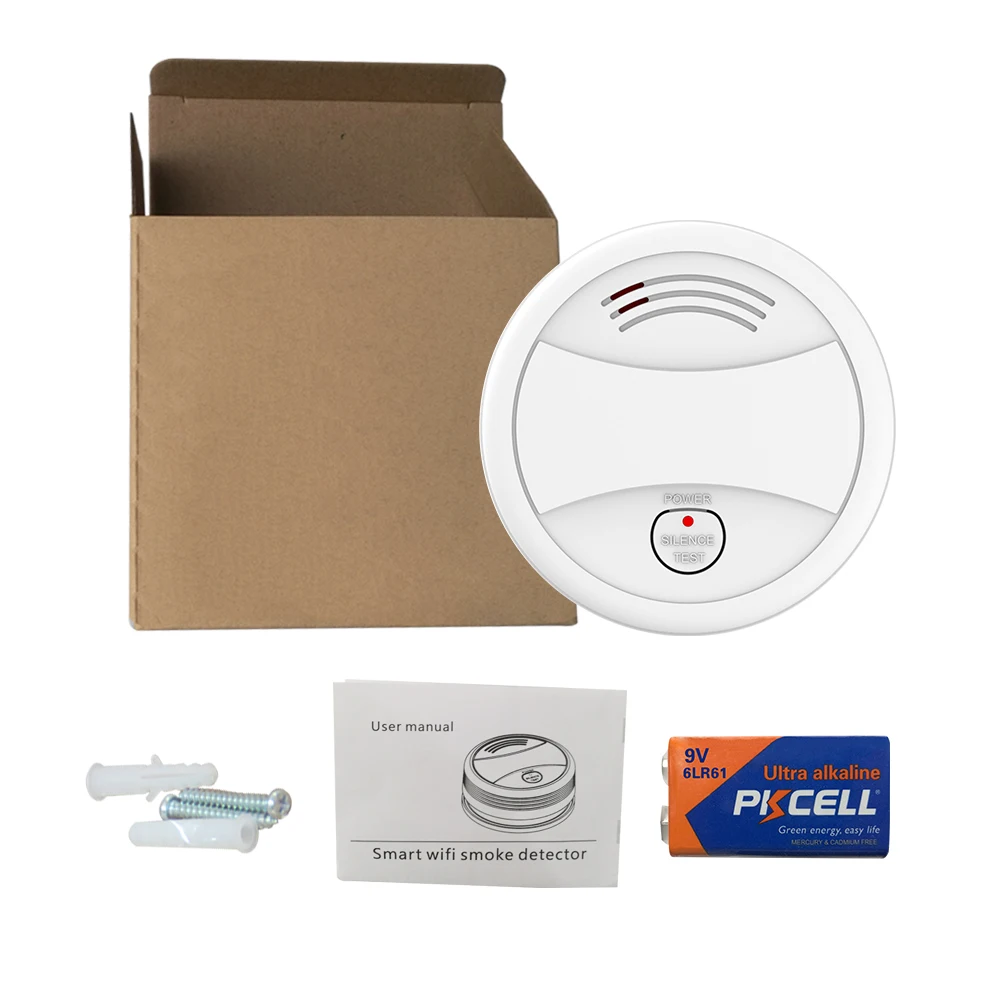 SM05W 3pcs/Lot Wifi Smoke Detector Wireless Fire Alarm Sensor Protection Tuya APP Control Office/Home ?????? ???? rookmelder