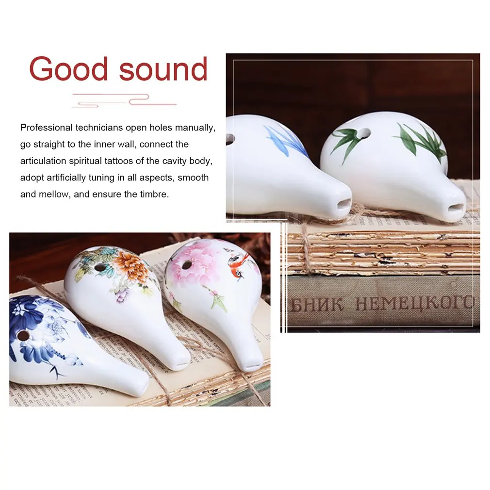 Ceramic Pottery 6 Holes Ocarina Flute Zelda Alto C AC Ceramics Professional Musical Woodwind Orff Instrument for Beginners