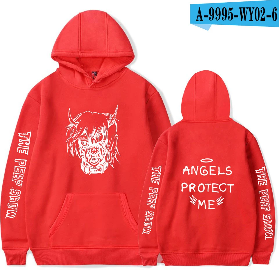 Frdum Tommee Lil Peep толстовки женские Lil Peep толстовки Толстовка популярная унисекс черная белая уличная одежда - Цвет: Красный