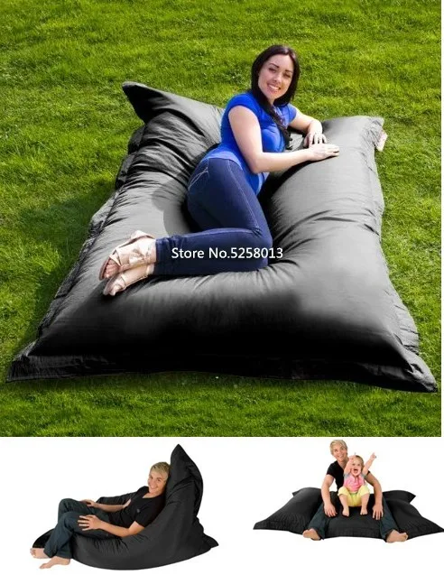 Желтый цвет XXL sitssack bean мешок, открытый водонепроницаемый beanbag стул тахта