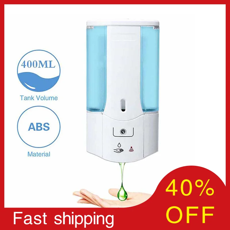 

400ml Automatic Soap Dispenser Touchless Sensor Hand Sanitizer Shampoo Detergent Dispenser Wall Mounted For Bathroom Kitchen