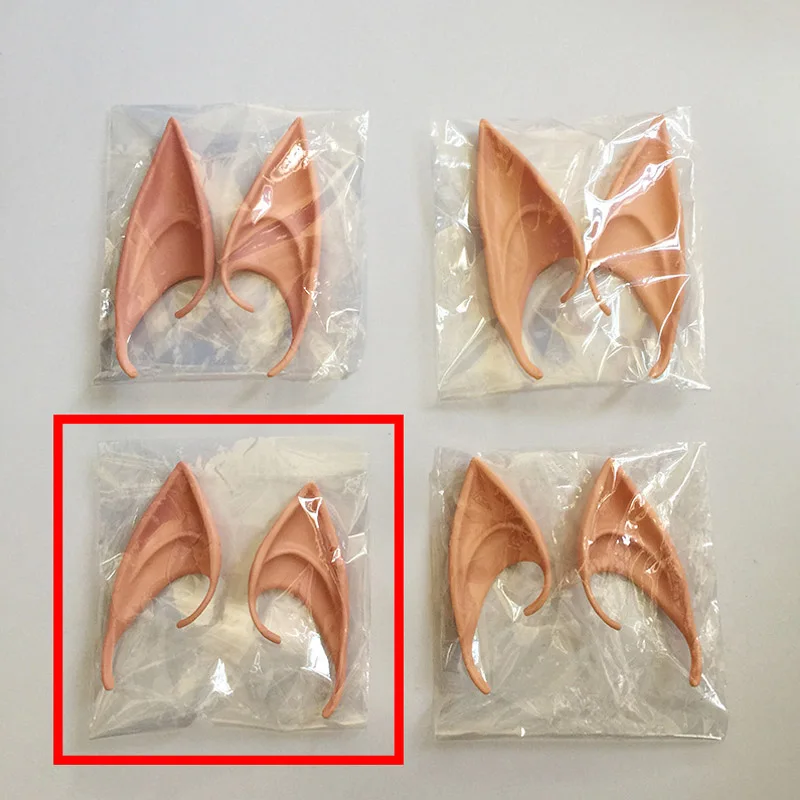 10cm Dark color 2 шт./пара Хэллоуин тематические вечерние латекс Ангел Эльф костюма ушей мягкий заостренный протезирование наконечники фея аксессуары реквизита - Цвет: 10cm Dark color