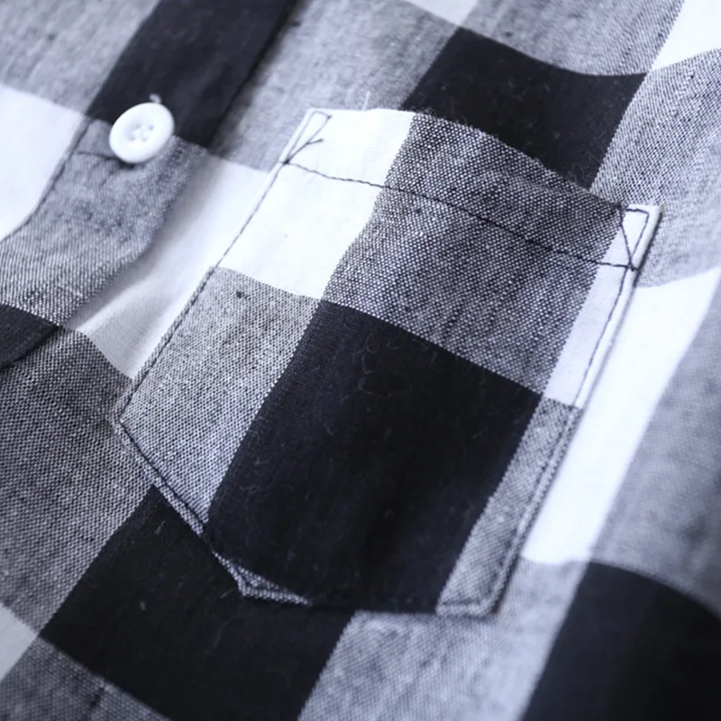 Напрямую от производителя, года, Весенняя новая стильная черно-белая рубашка в клеточку с лацканами в Корейском стиле для девочек