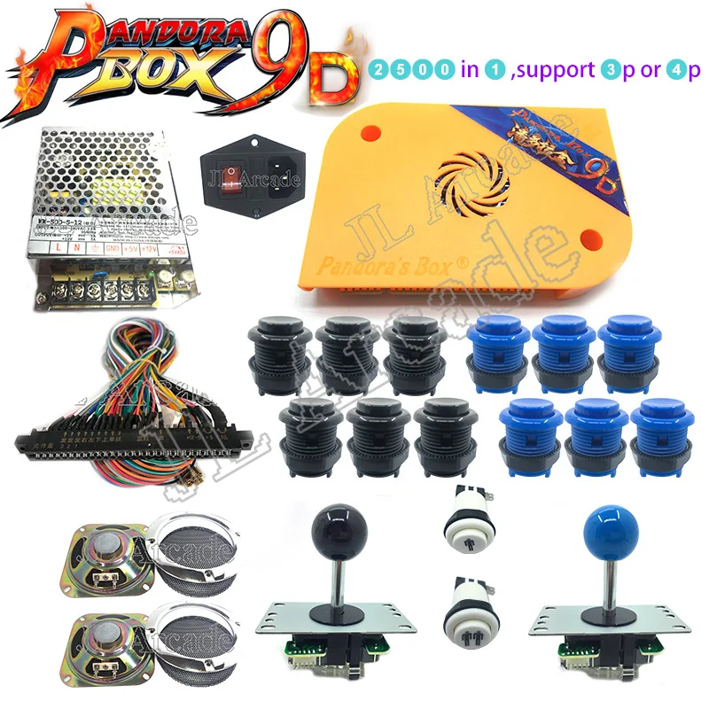 Pandora box 9D 2500 В 1 аркадная версия jamma спелеборд HDMI VGA DIY аркадный ktis met джойстик черная