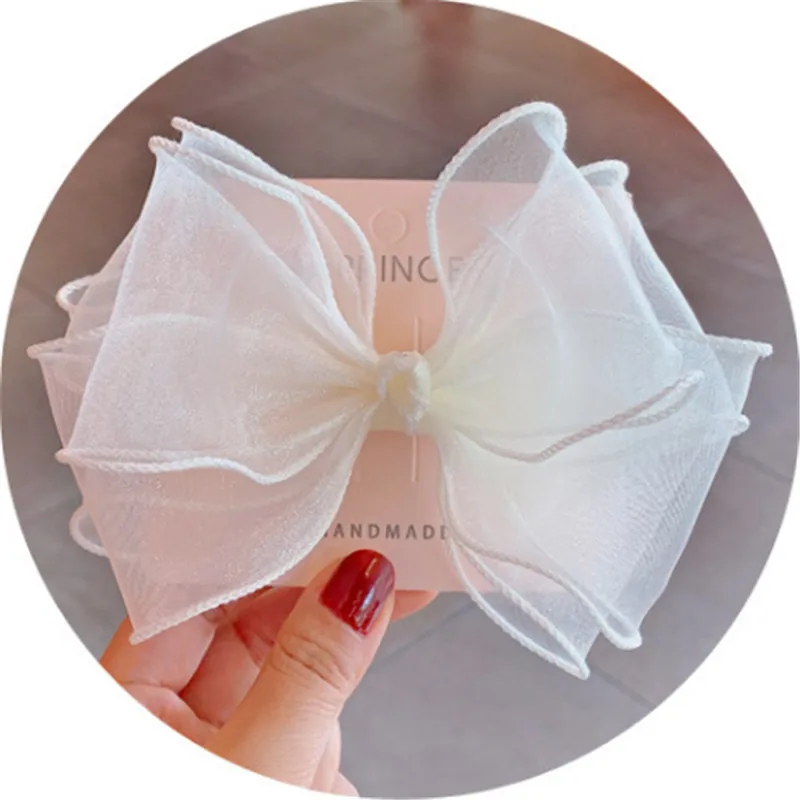 four layer bow 6 10 шт./лот, новинка, блестящая пряжа, бант, заколки для волос, подарок для детей, ручная работа, аксессуары для волос, четыре слоя, большой бант, Детские волосы для девочек, заколки, головной убор - Цвет: four layer bow 6