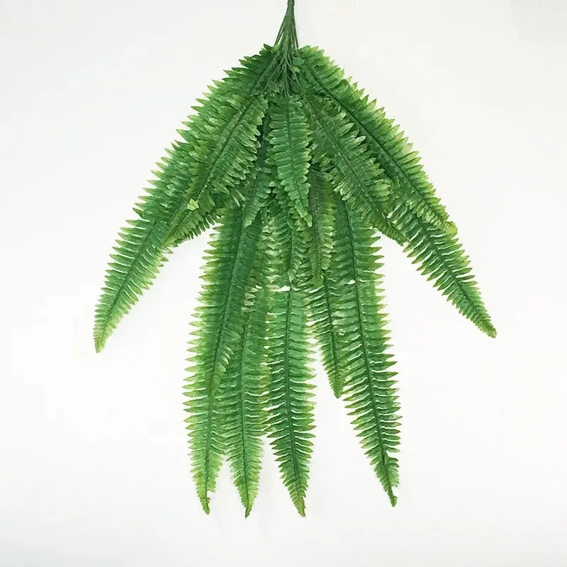

Wholesale Model Persian Leaf Plant Wall Background Decoration Green Vegetation Persian Wall Hangers Long Fern Fake Pot